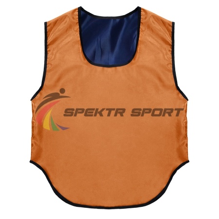 Купить Манишка футбольная двусторонняя Spektr Sport оранжево-синяя, р. 42-48 в Харабали 